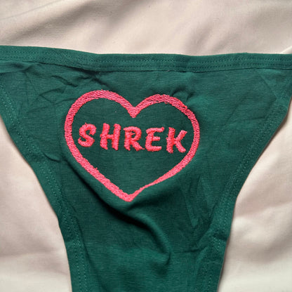Shrek Thong (L) green/pink