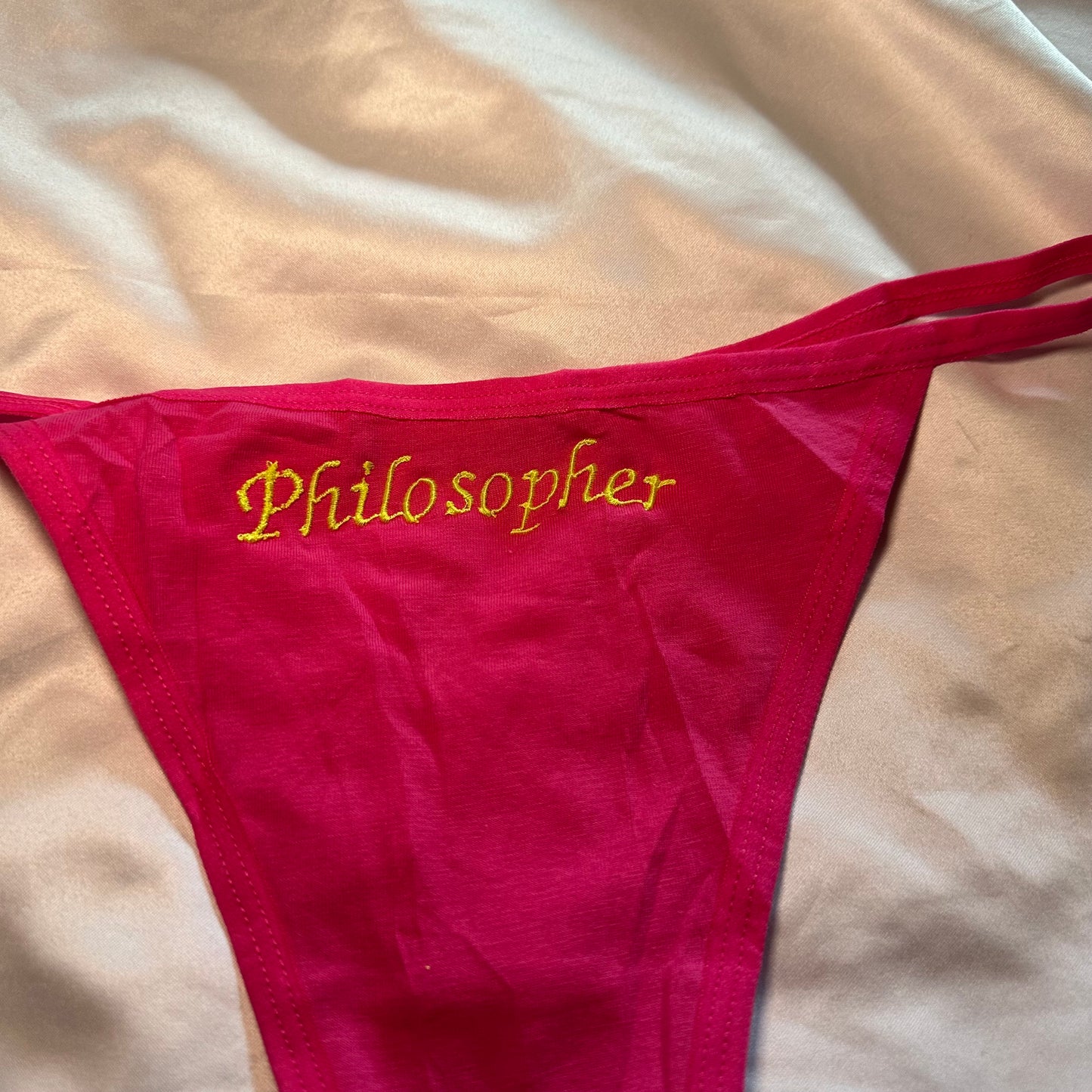 Philosopher Thong (L) pink/green
