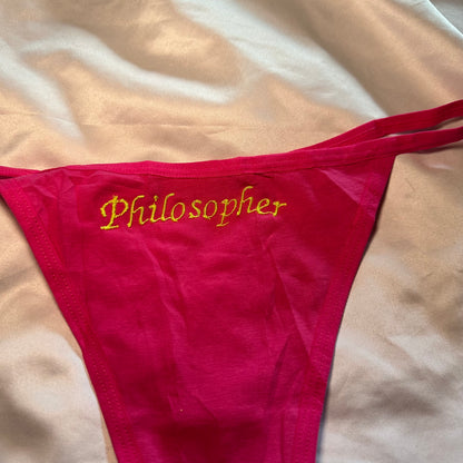 Philosopher Thong (L) pink/green