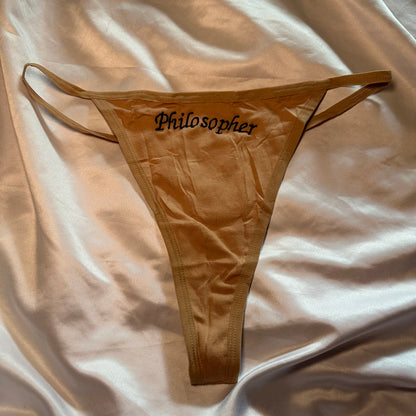 Philosopher Thong (L) beige/black