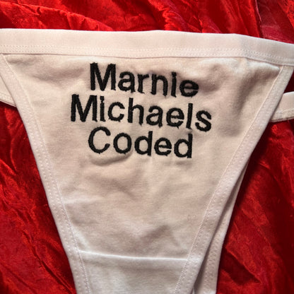Marnie Michaels Thong (XL) white/black