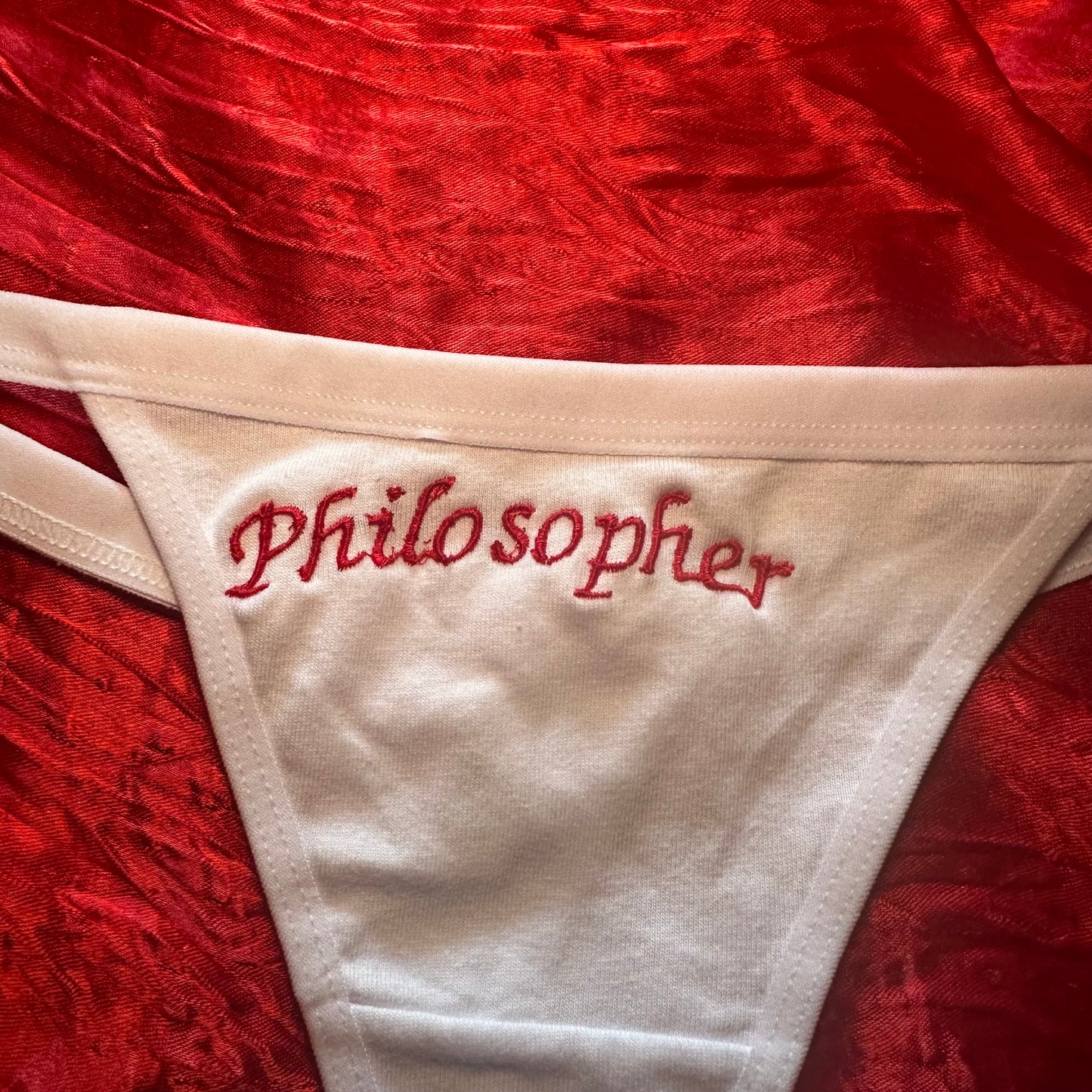 Philosopher Thong (S) white/red