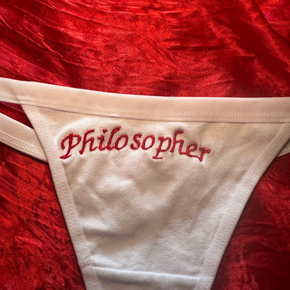 Philosopher Thong (S) white/red