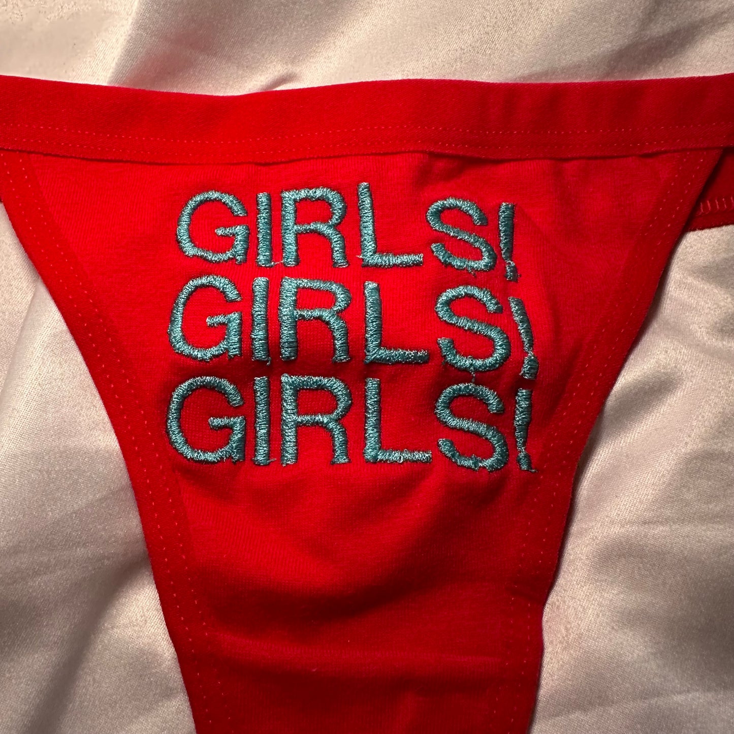 Girls Girls Girls Thong (XS) red/blue