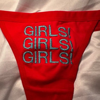 Girls Girls Girls Thong (XS) red/blue