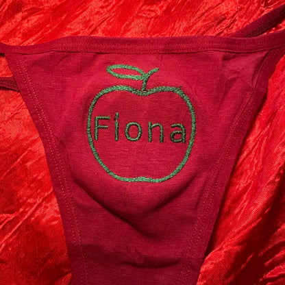 Fiona Apple Thong (S) maroon/green