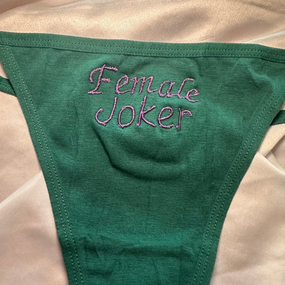Female Joker Thong (L) green/purple