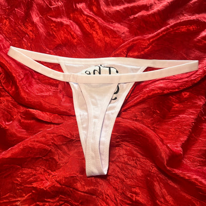 The GOAT Thong (L) white/black