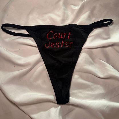 Court Jester Thong (M) black/red