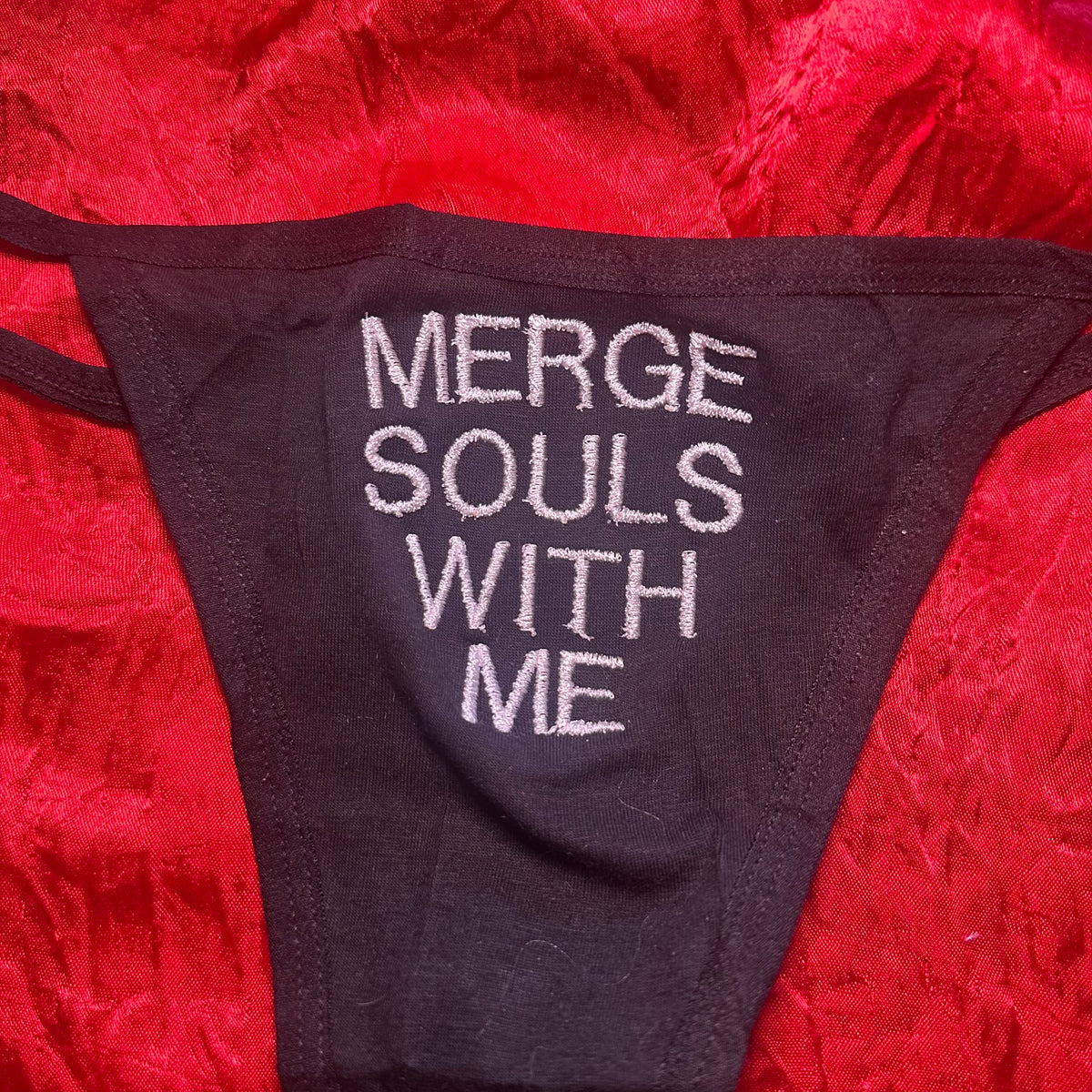 Merge Souls Thong (S) black/white