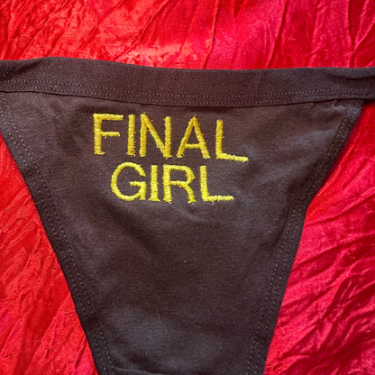 Final Girl Thong (XL) black/yellow