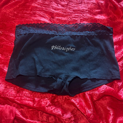 Philosopher Panties (XXL) black/white