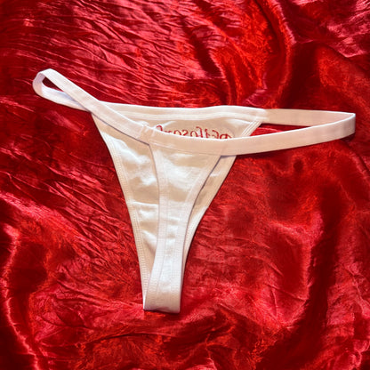 Philosopher Thong (S) white/red