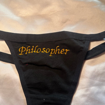 Philosopher Thong (M) black/yellow
