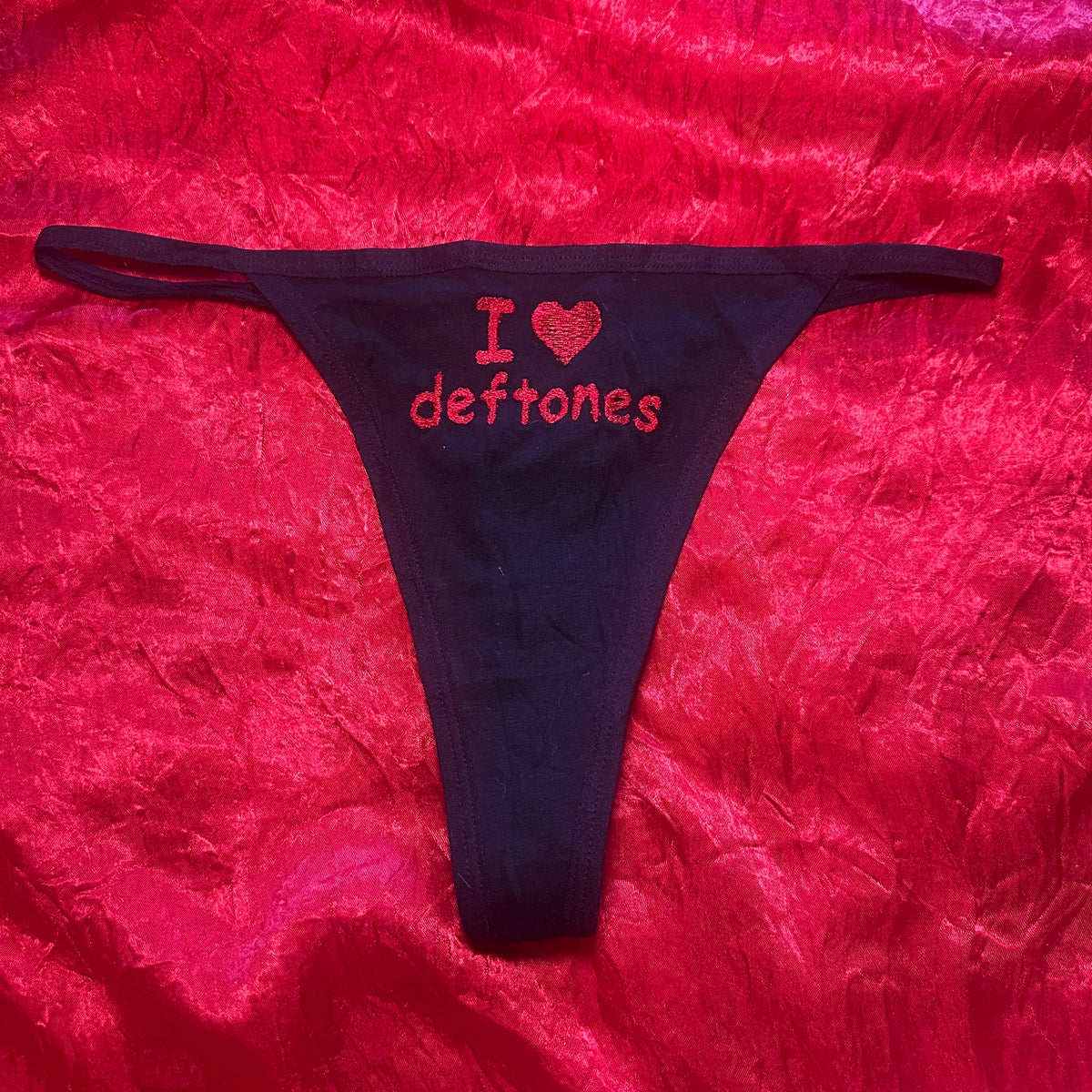 Deftones Thong (L) black/red
