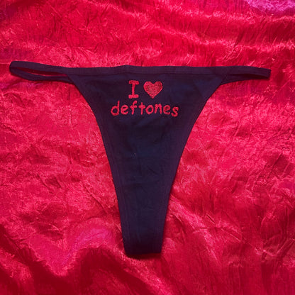 Deftones Thong (L) black/red