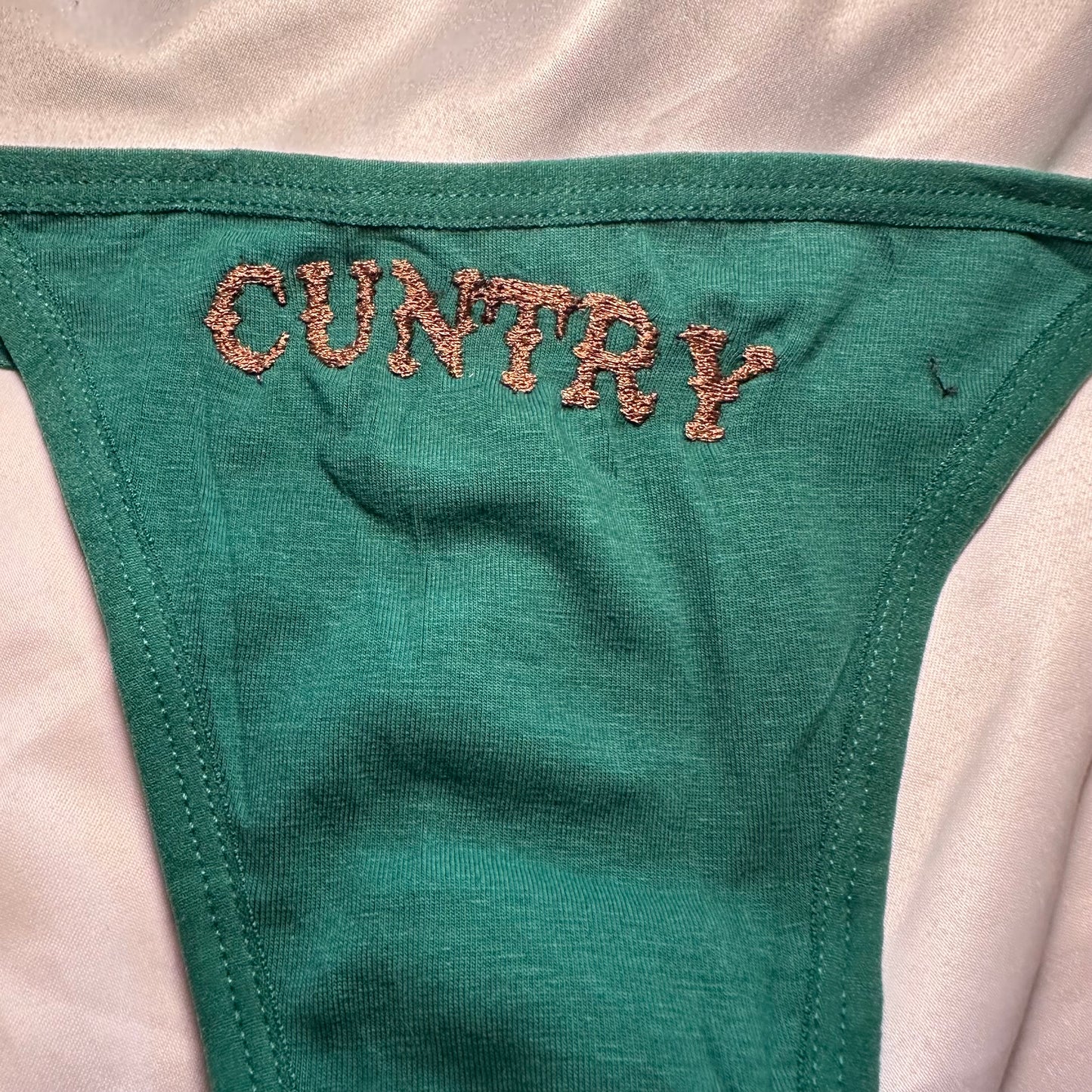 Cuntry Thong (S) green/brown
