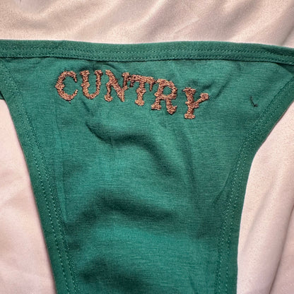 Cuntry Thong (S) green/brown