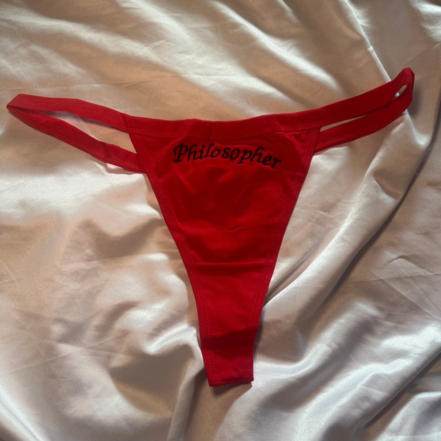 Philosopher Thong (XL) red/black