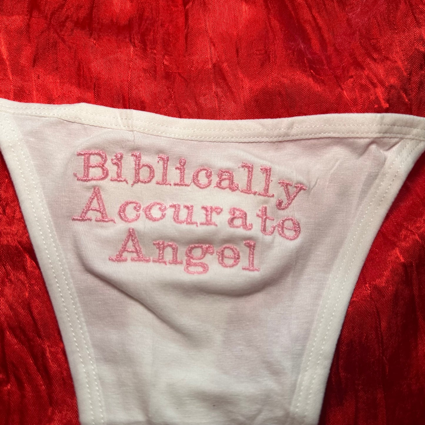 Biblically Accurate Angel Thong (S) white/pink