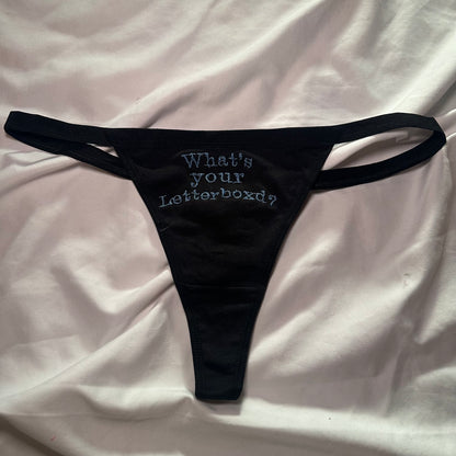 Letterboxd Thong (XL) black/blue