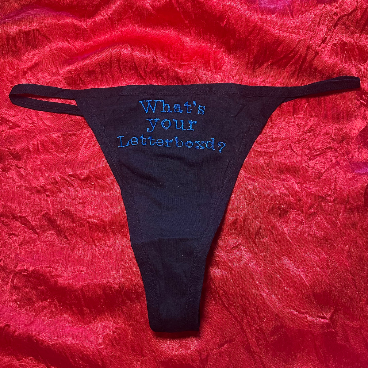 Letterboxd Thong (S) black/blue