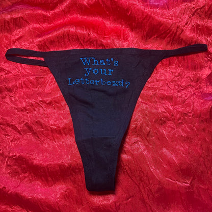 Letterboxd Thong (S) black/blue