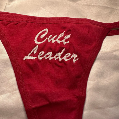 Cult Leader Thong (S) maroon/white