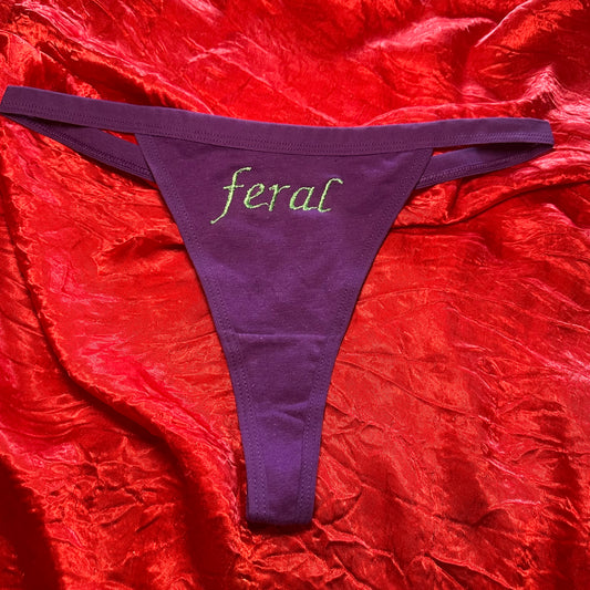 Feral Thong (M) purple/green