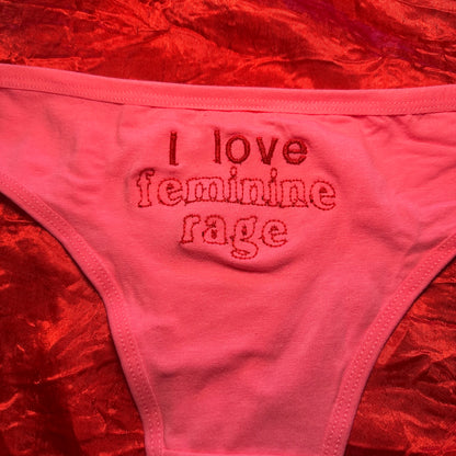 Feminine Rage Pantie Thong (L) pink/red