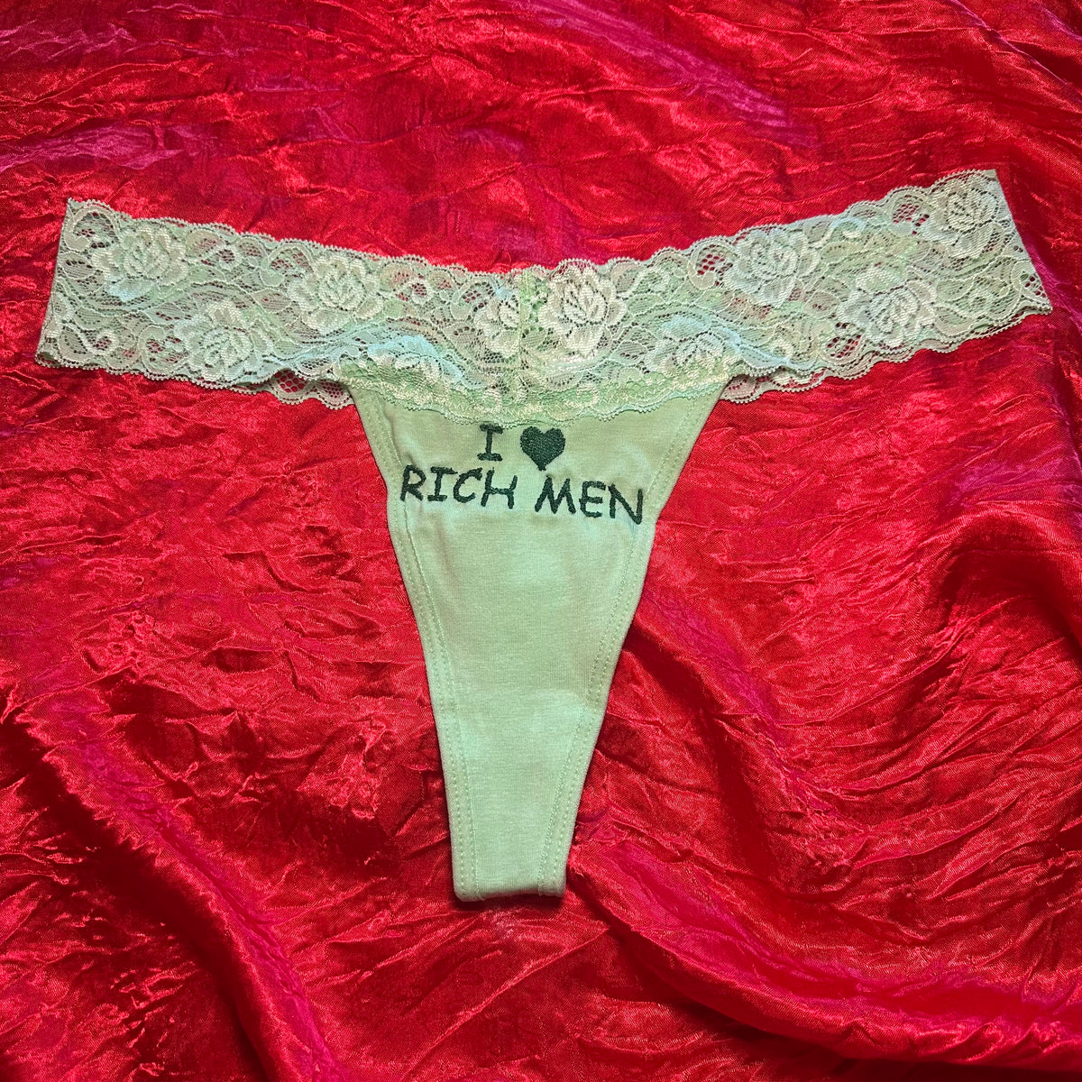 Rich Men Lace Thong (M) green/green