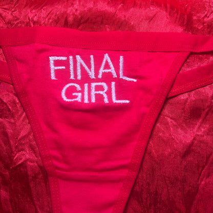 Final Girl Thong (M) red/white
