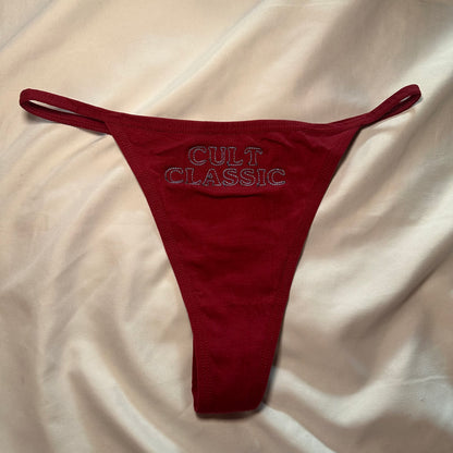Cult Classic Thong (S) maroon/blue