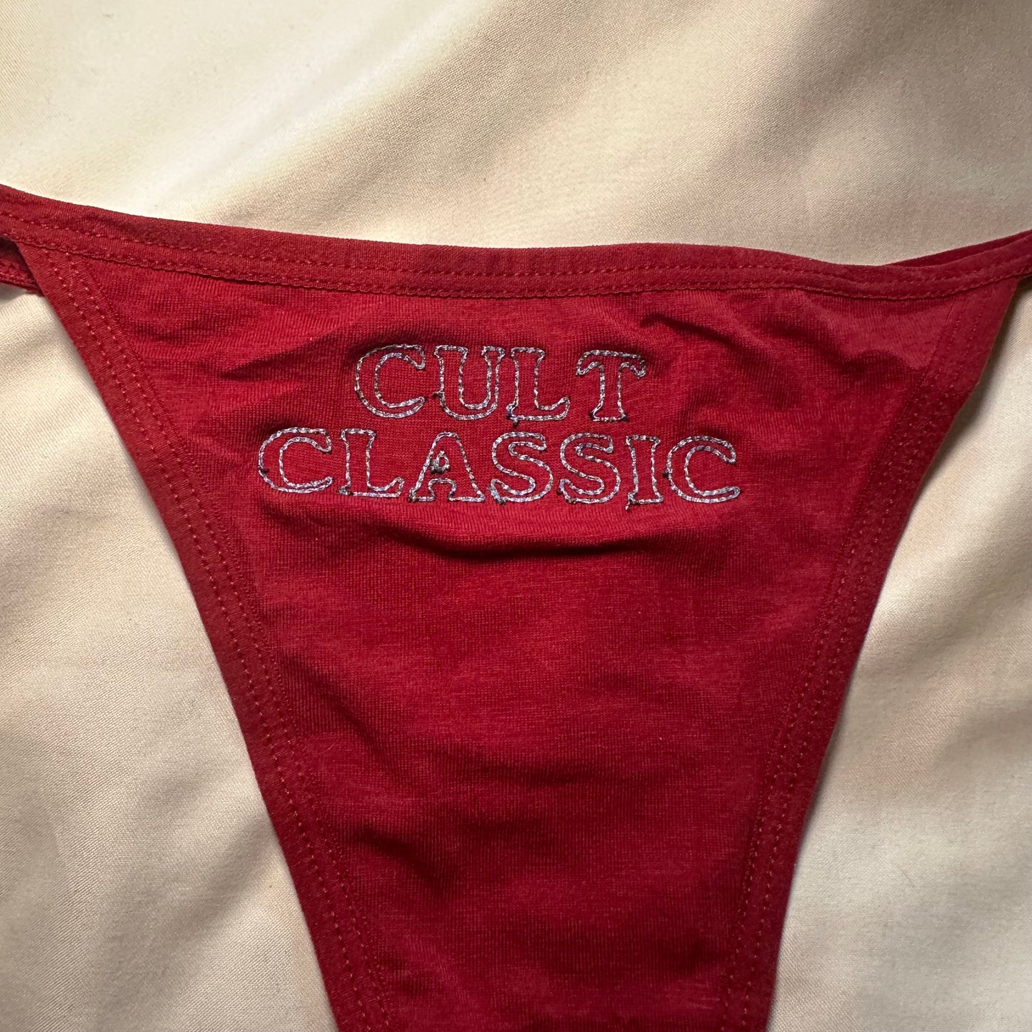 Cult Classic Thong (S) maroon/blue