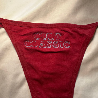 Cult Classic Thong (S) maroon/blue