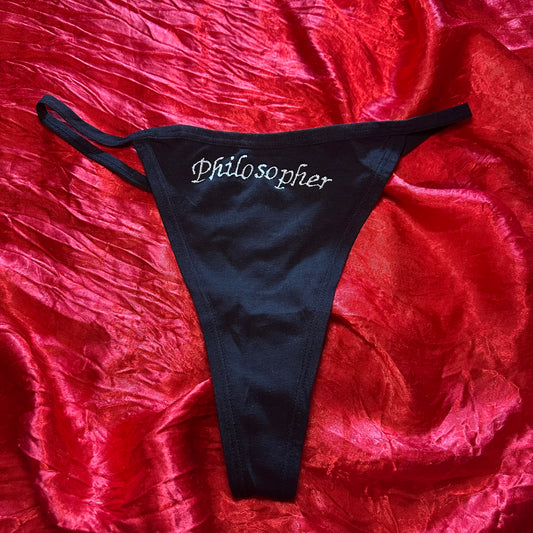 Philosopher Thong (S) black/white