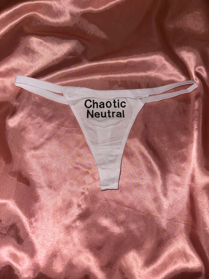 Alignment Chart Custom Thong