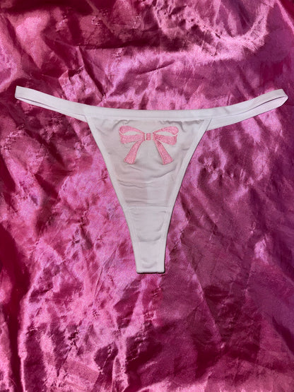 Pink Bow Coquette Thong