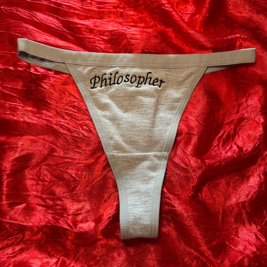 Philosopher Thong (XS) grey/black