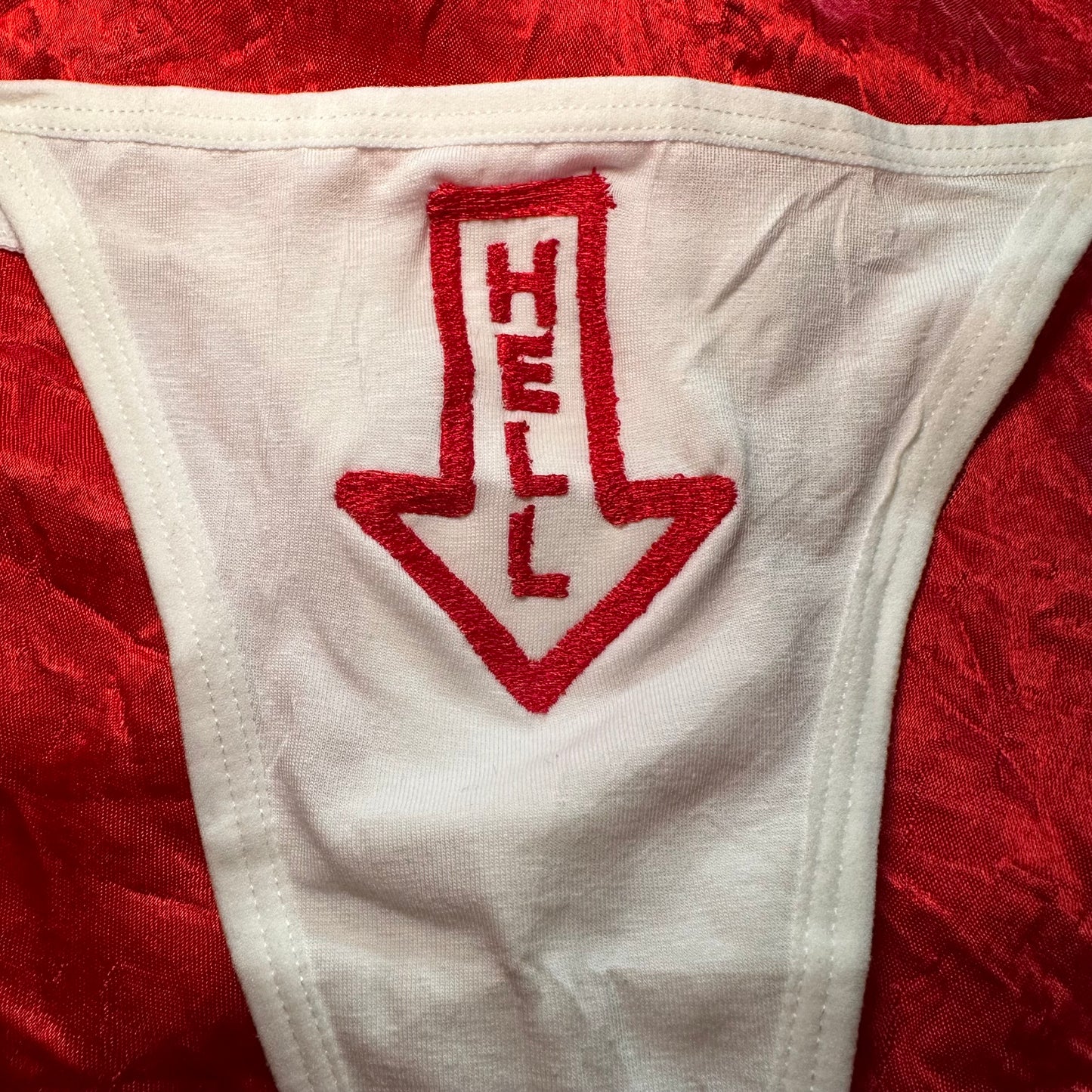 Hell Arrow Thong (S) white/red