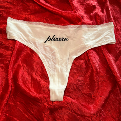 Please Pantie (XXL) white/black