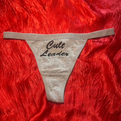 Cult Leader Thong (XS) grey/black