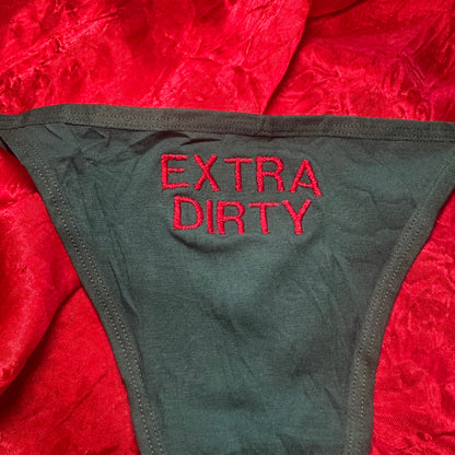 Extra Dirty Thong (XL) green/red