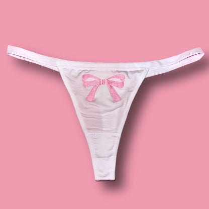 Pink Bow Coquette Thong