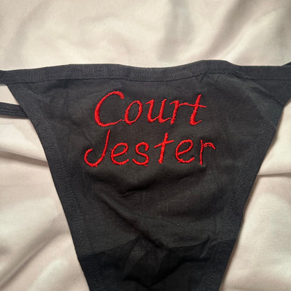 Court Jester Thong (M) black/red
