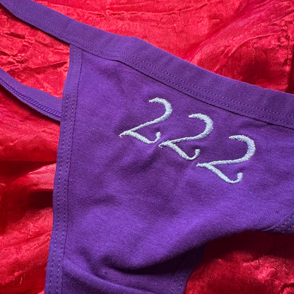 222 Angel Thong (M) purple/white