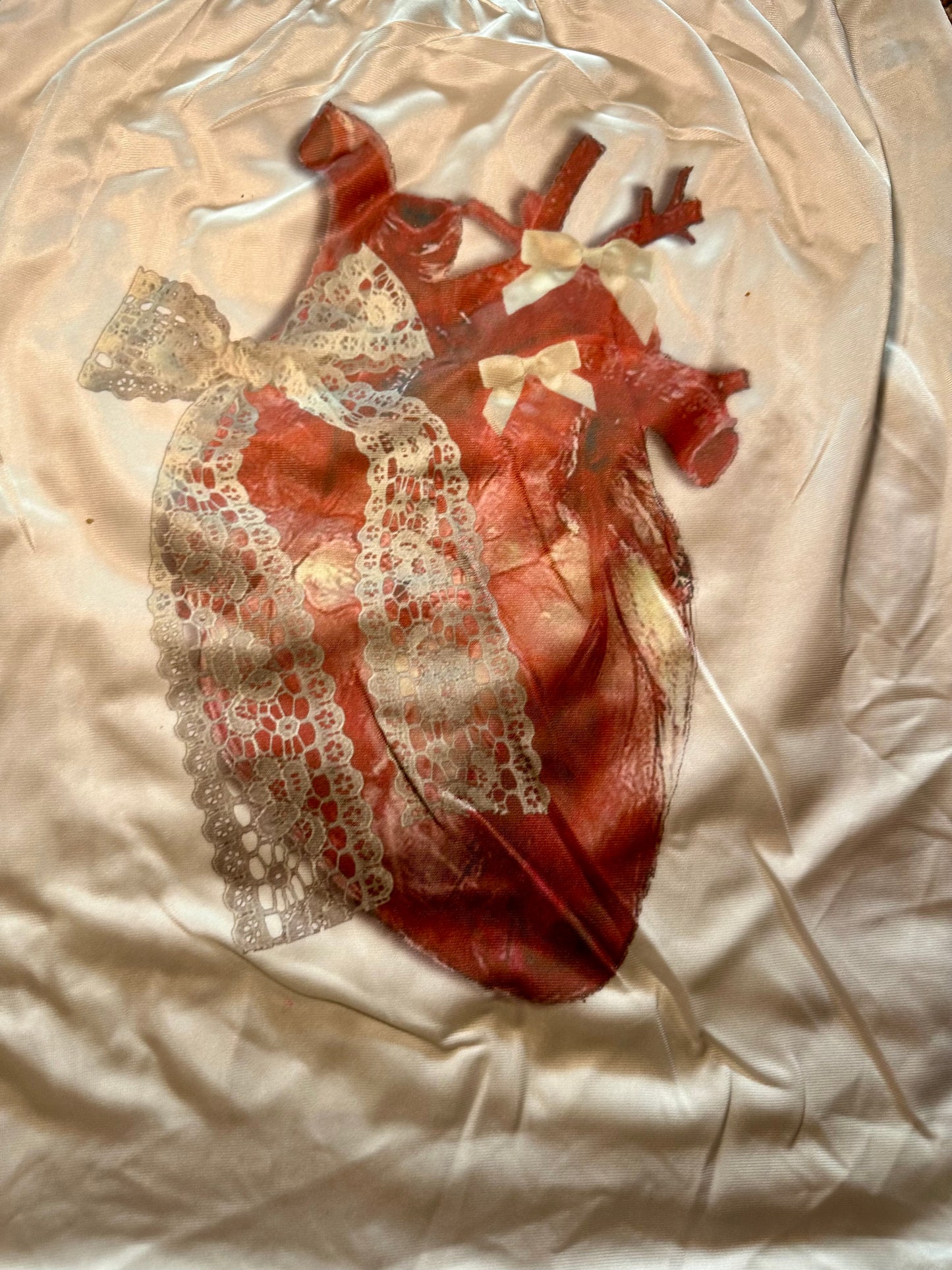 Bow Heart Slip Skirt (M)