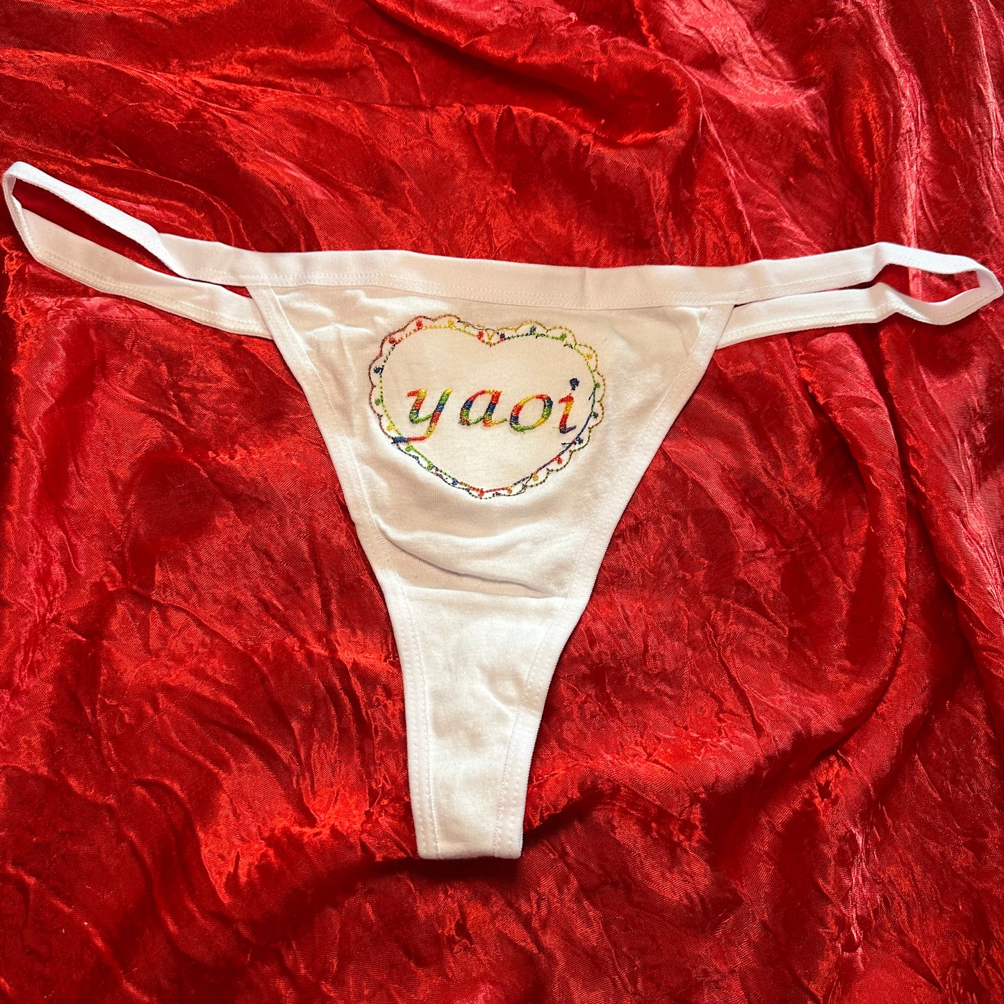 Yaoi Thong (XL) white/rainbow