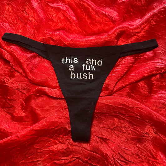 Full Bush Thong (M) black/white