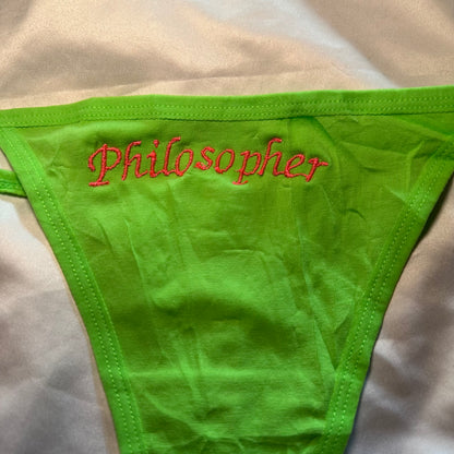 Philosopher Thong (M) green/pink